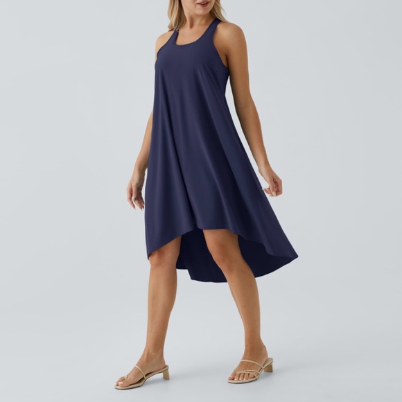 🆕 Halara Breezeful Razorback Side Pocket, High Low Quick Dry Dress, Size S - Picture 4 of 7
